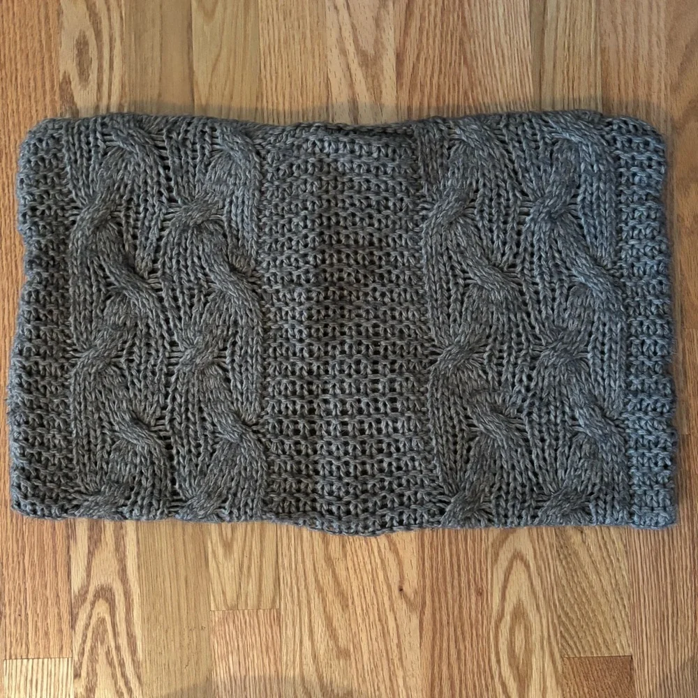 Restoration Hardware Grey Cable Knit Wool & Alpaca Pillow Cover